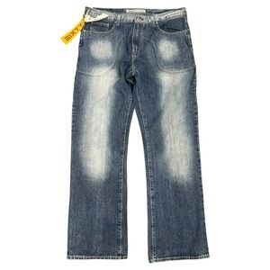 Vintage Y2K JNCO Style Sixty Blue Baggy Wide Leg Bootcut Men’s Denim Jeans NWT